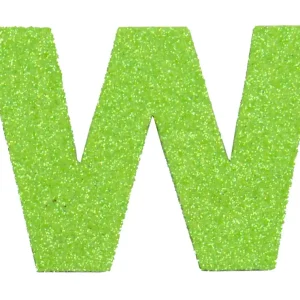 Preiswert Glitterbuchstabe Maxi W apfelgrün