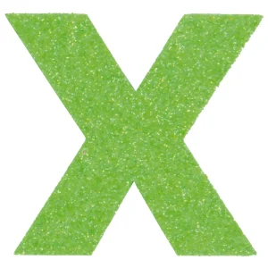 Sichere Zahlung Glitterbuchstabe Maxi X apfelgrün