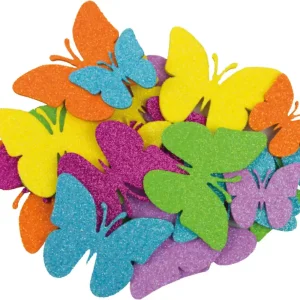 Glitterschmetterlinge 24 Stück sortiert Preisknaller