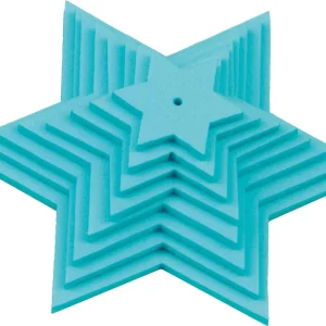 Markenware Sternenset wasserblau, 8-teilig, aus Moosgummi