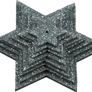 Nur Für Kurze Zeit Glittersternenset silber, 8-teilig, aus Moosgummi