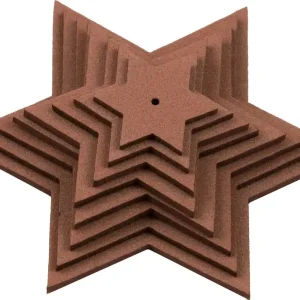 Neuheit Sternenset hellbraun, 8-teilig, aus Moosgummi