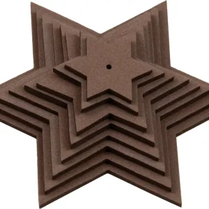 Top-Qualität Sternenset braun, 8-teilig, aus Moosgummi