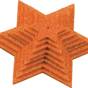 Glittersternenset mandarine, 8-teilig Highlight