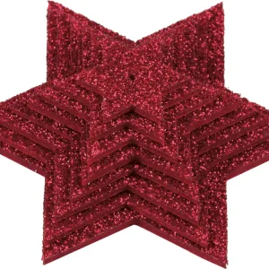 Gratis Versand Glittersternenset rot, 8-teilig, aus Moosgummi