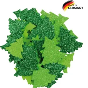 Glittertannenbäume 32 Stück sortiert Billig