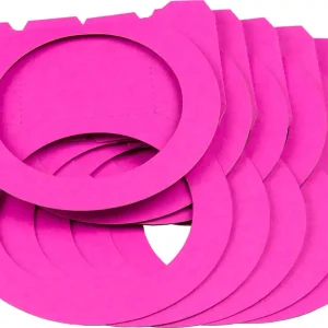 Ausverkauf Laternenrohling rund groß pink, 5 Stück