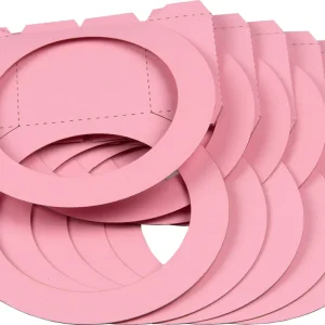 Abverkauf Laternenrohling rund mittel rosa, 5 Stück