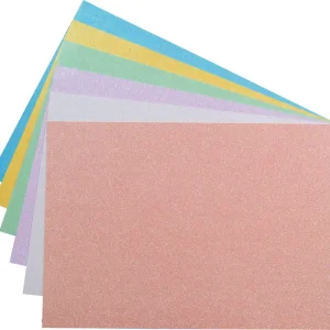 Glitterkartonsortiment pastell, 6 Bogen sortiert Expressversand