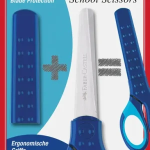 Top-Qualität Grip Schulschere blau, 13,5 cm