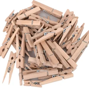 Bastelklammer natur, 48 Stück sortiert Ab Werk