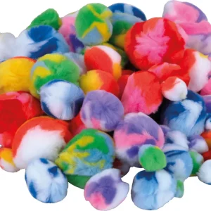 Pompons regenbogen, 100 Stück Schneller Versand