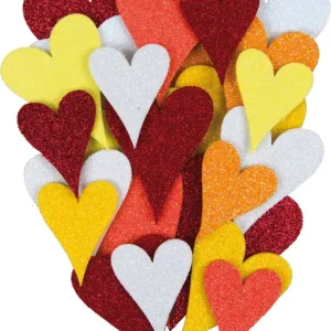 Glitterherzen exklusiv Sonnentöne, 24 St. sortiert Nur Für Kurze Zeit