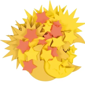 Jetzt Zugreifen Sonne, Mond & Sterne 40 Stück sortiert