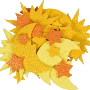Jetzt Kaufen Glittersonne, -mond & -sterne 32 Stück sortiert