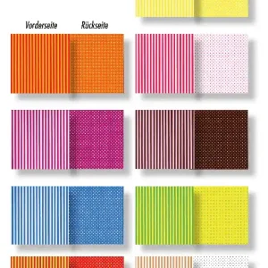 Begrenztes Angebot Motivkartonsortiment Pünktchen + Streifen