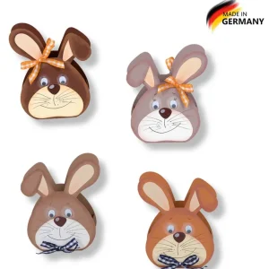 Neu Osterkörbchenset Naturhäschen