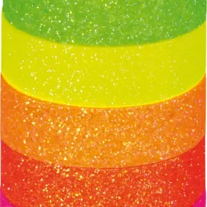 Dekotape Sortiment neon glitter Echt