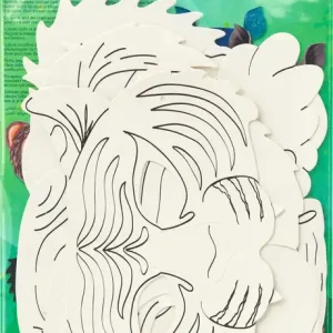 Sonderangebot Kindermasken exotische Tiere, 6 Stück sortiert