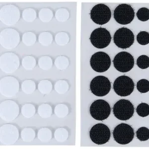 Klettpunkte 60 Stück sortiert, Ø 10 + 15 mm Kostenloser Rückversand