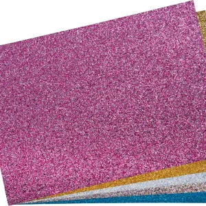 Glitterkartonsortiment grob, 5 Bogen sortiert Geprüft