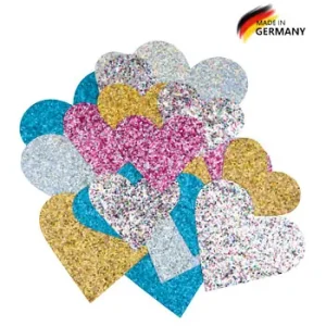 Glitterkartonsortiment grob Herzen Mega-Angebot
