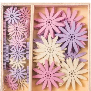 Holzstreu Margeriten 54 Stück sortiert SALE Nur Heute