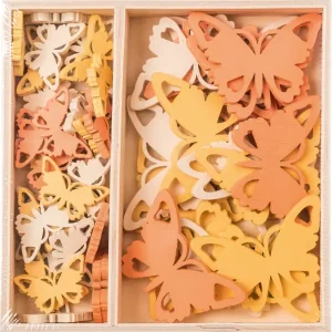 Holzstreu Schmetterlinge 54 Stück SALE Kostenfreie Lieferung