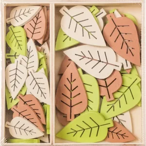 Top-Seller Holzstreu Blätter 54 Stück sortiert SALE