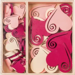 Holzstreu Herzen romantisch 54 Stück SALE Heute Kaufen