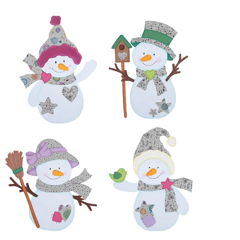 Letzte Chance Kreativpaket Schneemänner im Vintagelook