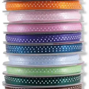 Satinband Punkte lila Sonderangebot