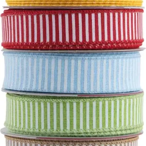 Direkt Vom Hersteller Drahtband Streifen mit Leinenstruktur gelb