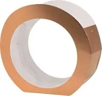 Handgefertigt Metallic Laternenrohling rund rotgold, 5 Stück