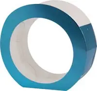 Bestpreis Metallic Laternenrohling rund blau, 5 Stück