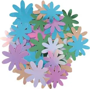 Metallic Kartonsortiment Blumen Handgefertigt