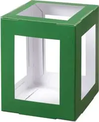 Mini Laternenrohling eckig grün, 5 Stück Wochenendangebot