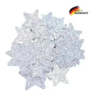 Glitterkartonsortiment grob Sterne, silber Top-Preis