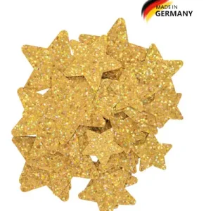 Glitterkartonsortiment grob Sterne, gold Mengenrabatt