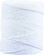 Makrameekordel weiß, 80% Baumwolle Wochenendangebot