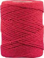 Solange Der Vorrat Reicht Makrameekordel rot, 80% Baumwolle