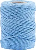 Makrameekordel hellblau, 80% Baumwolle Billig