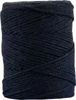 Makrameekordel schwarz, 80% Baumwolle Wochenendangebot