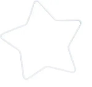 Metallstern, 10 Stück, weiß beschichtet SALE Top-Qualität