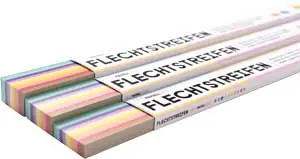 Flechtstreifen pastell, 200 Stück in 10 Farben Letzte Chance