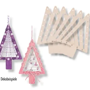 Tannenbaum zum Fädeln, 6 Stück Handgefertigt