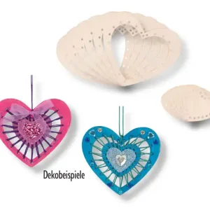 Neu Herzenset zum Fädeln, 12-teilig