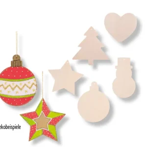 Wintermotive zum Hängen 5 Stück sortiert Heißes Angebot