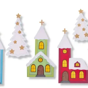 Kreativpaket Kirchen im Winterlook Großhandel