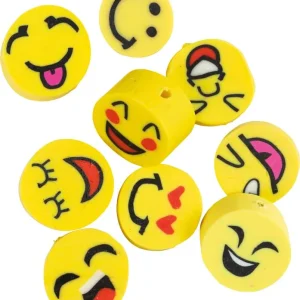 Top-Seller Dekoperlen Smiley 60 Stück